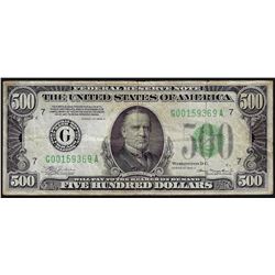 1934A $500 Federal Reserve Note Chicago