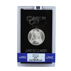 1885-CC $1 Morgan Silver Dollar Coin NGC MS64 GSA w/ Box & COA