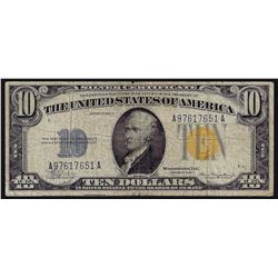 1934A $10 North Africa Silver Certificate WWII Emergency Note