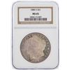 Image 1 : 1880-S $1 Morgan Silver Dollar Coin NGC MS65