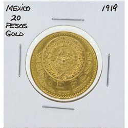 1919 Mexico 20 Pesos Gold Coin