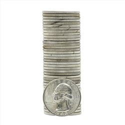 Roll of (40) 1945-D Brilliant Uncirculated Washington Quarters