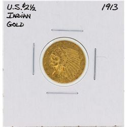 1913 $2 1/2 Indian Head Quarter Eagle Gold Coin