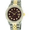 Image 1 : Rolex Mens Two Tone 14KT Yellow Gold 3.20ctw Diamond Datejust Wristwatch