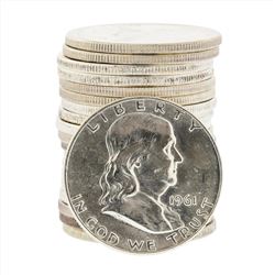 Roll of (20) 1961-D Brilliant Uncirculated Franklin Half Dollar Coins