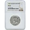 Image 1 : 1964 Accent Hair Kennedy Half Dollar Silver Proof Coin NGC PF67