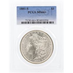 1881-S $1 Morgan Silver Dollar Coin PCGS MS66+