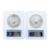 Image 2 : Lot of (2) 2012-2013 $1 American Silver Eagle Coins PCGS MS70
