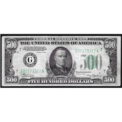 1934 $500 Federal Reserve Note Chicago