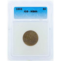 1903 Liberty Head Nickel Coin ICG MS64