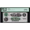 Image 1 : 1800's $1 City of Hudson Wisconsin Obsolete Bank Note PCGS 63PPQ