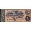 Image 1 : 1864 $5 The Confederate States of America Note
