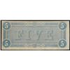 Image 2 : 1864 $5 The Confederate States of America Note
