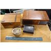 Image 1 : Lot Vintage Wood Boxes and Containers (4)
