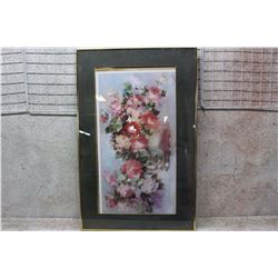 Framed Flower Piece (18” x 28.5”)