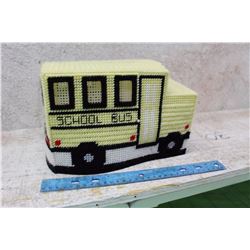 Crocheted School Bus Kleenex Box Cover