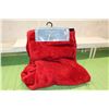 Image 1 : Soft Red Micro Velour Throw Blanket