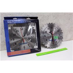 Pair of Mastercraft Saw Blade Clocks (Not Working)