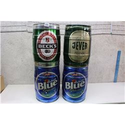 Assorted Bubba Cans (4) (Becks, Labatt Blue Jever Pilsner)