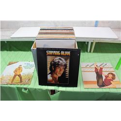Box of Misc Records (Jane Fonda.  Tom Jones, Staying Alive, Etc;)