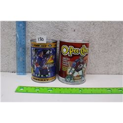 Pair of Sealed Hockey Card Cans (O-Pee-Chee, Pinnacle)