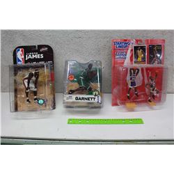 NBA  All Star Figures (4)(LeBron James, Kevin Garnett, Shaquille O’Neal, Kareem Abdul-Jabbar)