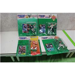 Starting Line Up NFL Figures (4)(Tony Aikman, Stan Humphries, Johnny Johnson, Brent Jones)