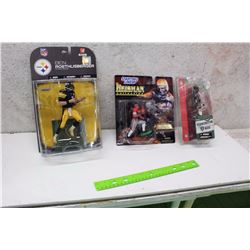 Assorted NFL Packaged Figures (3)(Ben Roethlisberger, Chad Pennington, Jerry Rice, Eddie George)