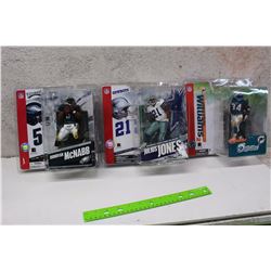 NFL Figures (3)(Donovan Mcnabb, Julius Jones, Ricky Williams)