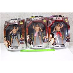 UFC Figures (3)(Jon Fitch, Rich Franklin, Forrest Griffin)