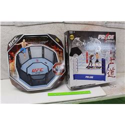 UFC Octagon Playset And Pride Championship Ring UFC Collection