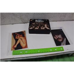 Pair of Beatles Prints With Beatles Calender Book