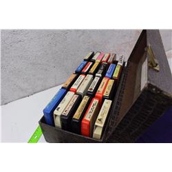 Lot of Misc 8 Tracks With Carrying Case