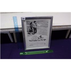 “You Light Up My Life” Original Framed Ad Slick