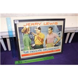 Jerry Lewis “The Delicate Delinquent “ Original Lobby Card, Framed (1957)