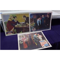 Lot of Original Lobby Cards (3)(The Sleeping City 1950, Johnny Eager 1950, Oh You Beautiful Doll! 19