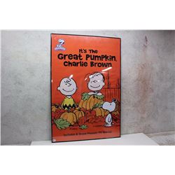 “It’s The Great Pumpkin Charlie Brown” Framed Original Poster (27” x 40”)
