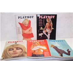 Lot of Playboy Magazines (5)(Various Dates 1974-69)
