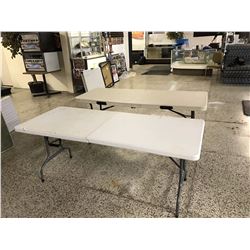 Pair of Plastic Fold Out Tables