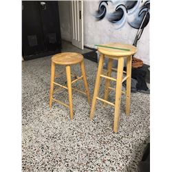 Pair of Wood Stools