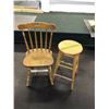 Image 1 : Wood Chair And Stool