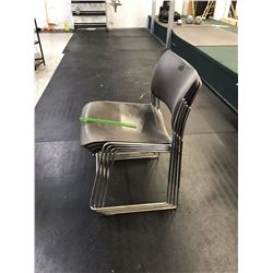 Lot of Metal Framed Stackable Seats (4)