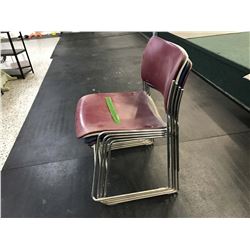 Lot of Metal Framed Stackable Seats (4)