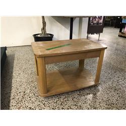 Wood Table With Wheels