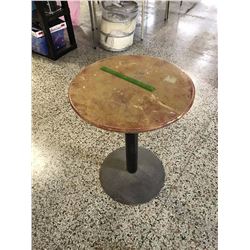 Circle Table with Metal Base