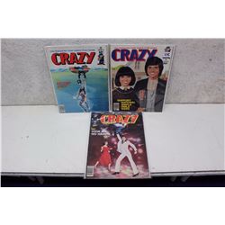 Lot of 70s Crazy Magazines (3)