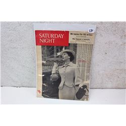 1952 Issue of Saturday Night Magazine