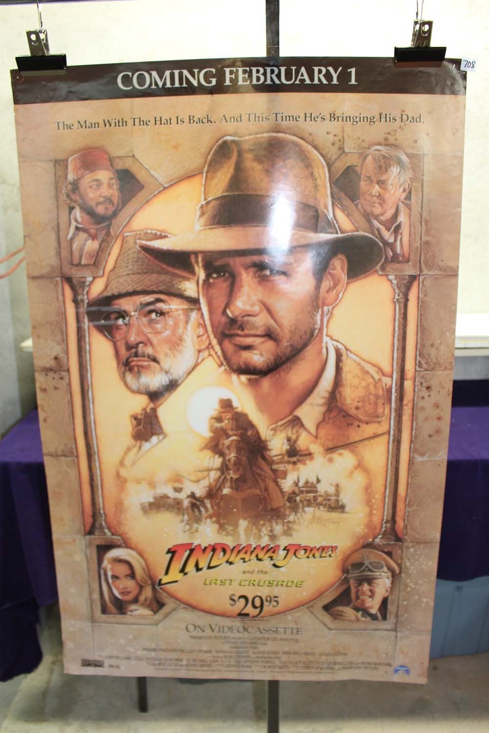 indiana jones and the last crusade original movie poster invoice create