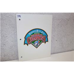 Toronto Blue Jays Note Pad Booklet (1992)