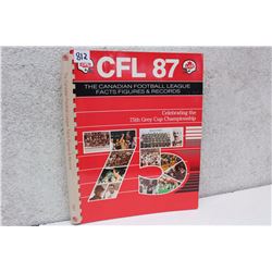 75TH Grey Cup CFL Facts Figures & Records (1987)